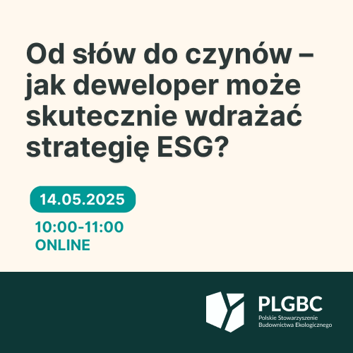 Wydarzenie EventBIM - Od słów do czynów – jak deweloper może skutecznie wdrażać strategię ESG?