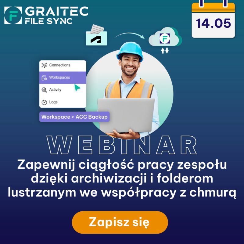 Wydarzenie EventBIM - Zapewnij ciągłość pracy zespołu, dzięki archiwizacji i folderom lustrzanym we współpracy z chmurą.
