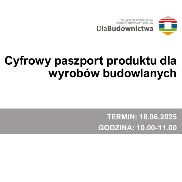 Wydarzenie EventBIM - Cyfrowy paszport produktu dla wyrobów budowlanych