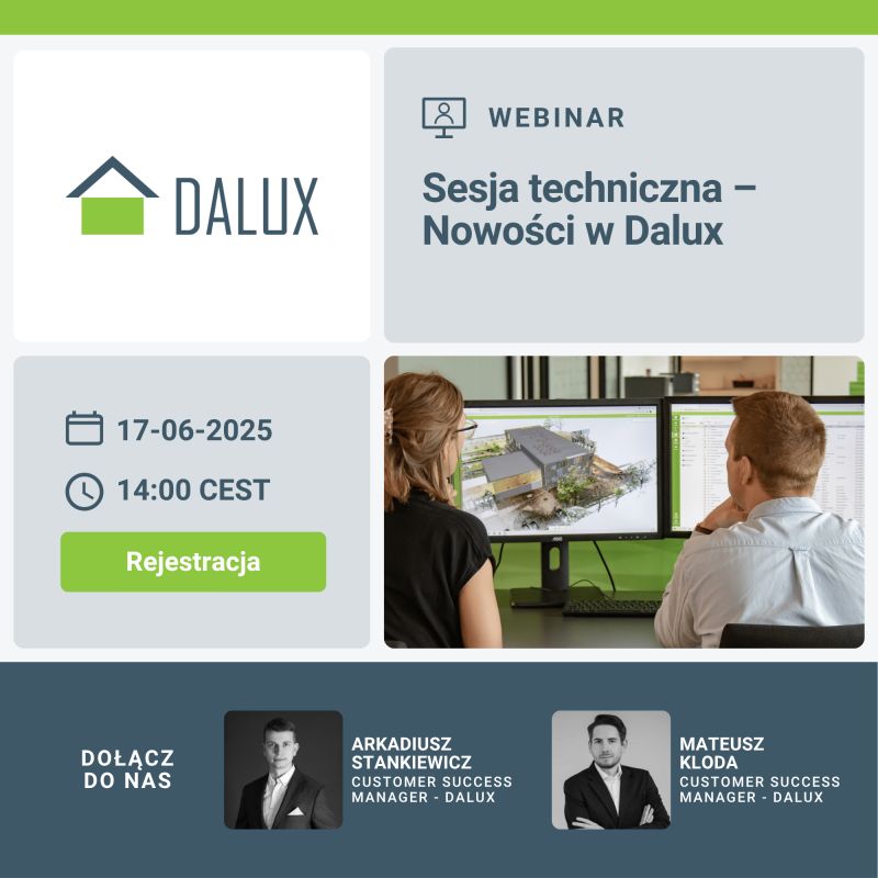 Wydarzenie EventBIM - Sesja techniczna – Nowości w Dalux