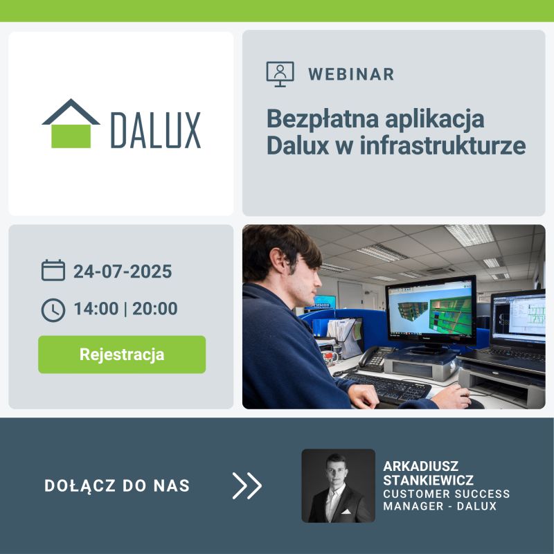 Wydarzenie EventBIM - Bezpłatna aplikacja Dalux w infrastrukturze