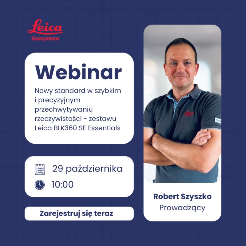 Wydarzenie EventBIM - Błyskawiczne tworzenie Scan-to-Plan ze skanerem BLK360 SE i oprogramowaniem PinPoint