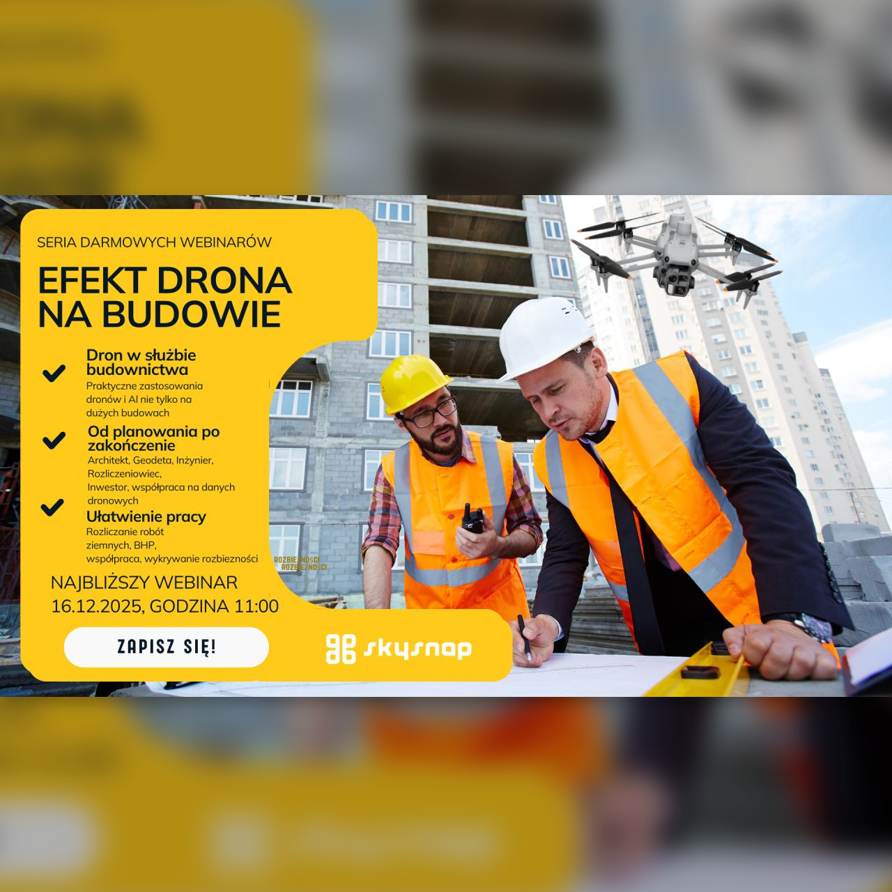 Wydarzenie EventBIM - Efekt Drona na budowie: Od danych do Cyfrowego Bliźniaka