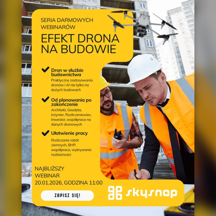 Wydarzenie EventBIM - Efekt Drona na budowie: Dokładność danych z dronów - co powinieneś wiedzieć?